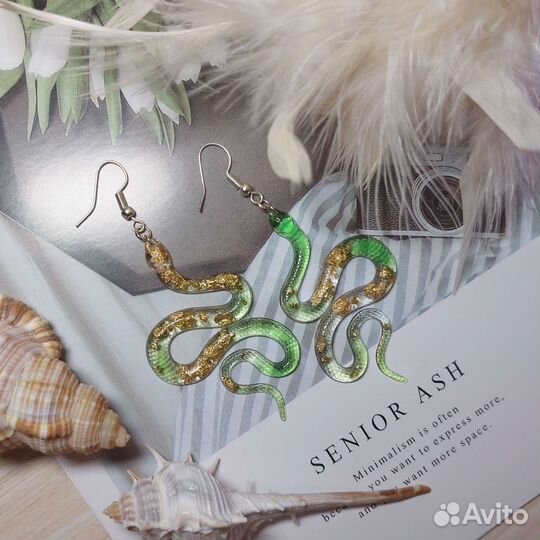 Серьги из эпоксидной смолы