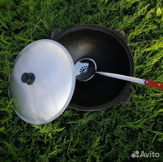 Чугунный Казан+Печь. Шумовка и набор специй в пода