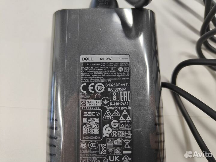Зарядка для ноутбука dell 65w USB-C