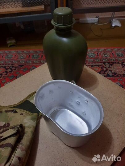 Фляга армейская нато с подсумком мультикам