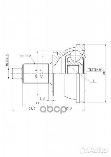 ШРУС наружный (компл.) GIK04069 VAG
