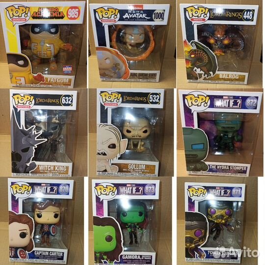 Фигурки Funko POP Fatgum, Avatar Aang, Balrog, Wi