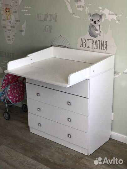 Пеленальный комод белый