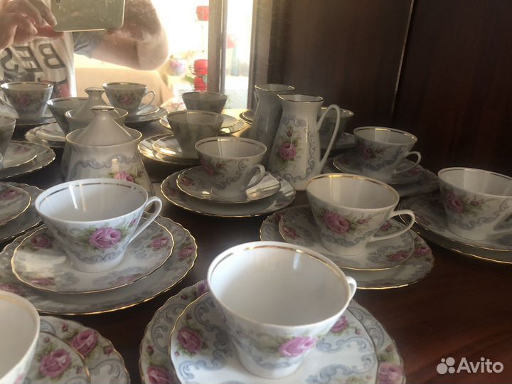 Кофейный сервиз Рига костяной фарфор