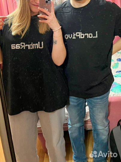 Футболка со стразами на заказ