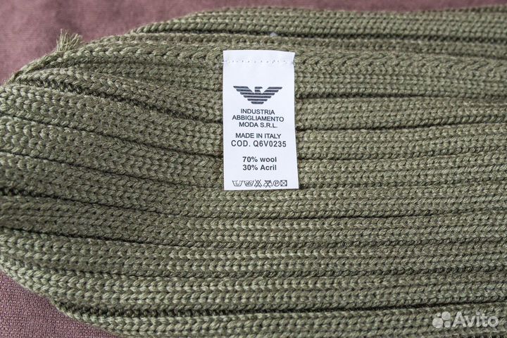 Шапка emporio armani фисташковый цвет