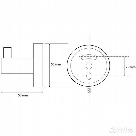 Крючок Bemeta Brilo 161106020 Золото