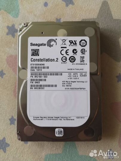 Серверный hdd 2.5 Constellation.2 SATA 500GB / 1TB