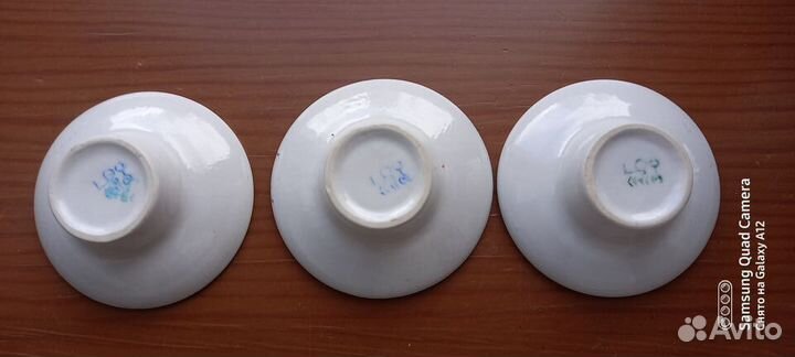 Набор из 3-х фарфоровых пашотниц СССР Барановский