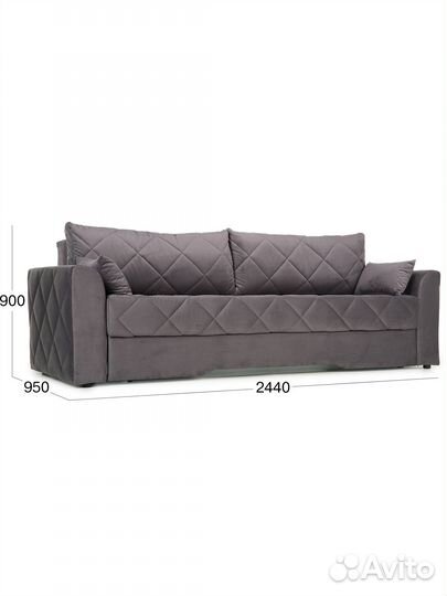 Диван-кровать прямой Beneli тирамису с подушками