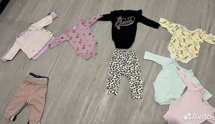 Детские вещи на девочку пакетом 68-74 для дома