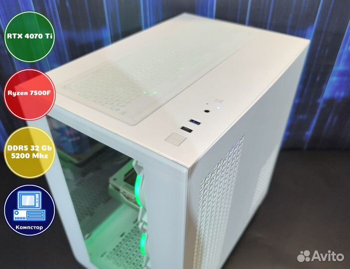 Игровой компьютер AMD7500F-RTX4070Ti-32DDR5-VRX813245760-B650