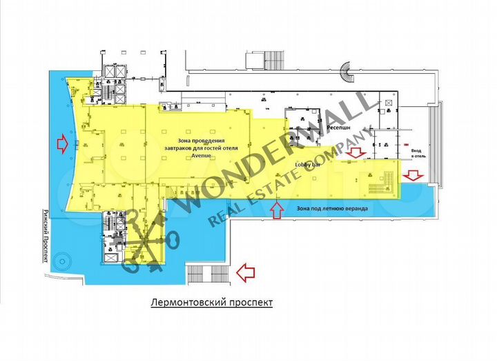 Сдам помещение общественного питания, 1191 м²