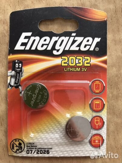Батарейка durasel, energizer, круглая плоская