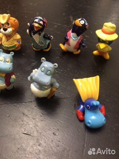 Киндер игрушки Бегемотики Пингвины Карлсон