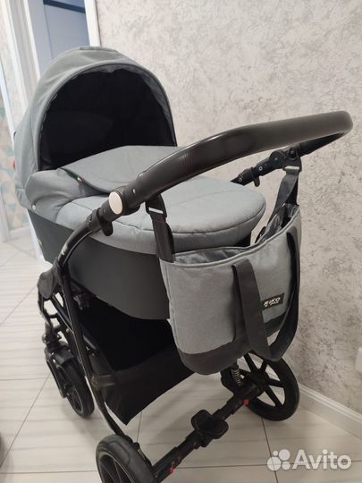 Коляска 2 в 1 Riko Basic Bella, Cерый - Графит