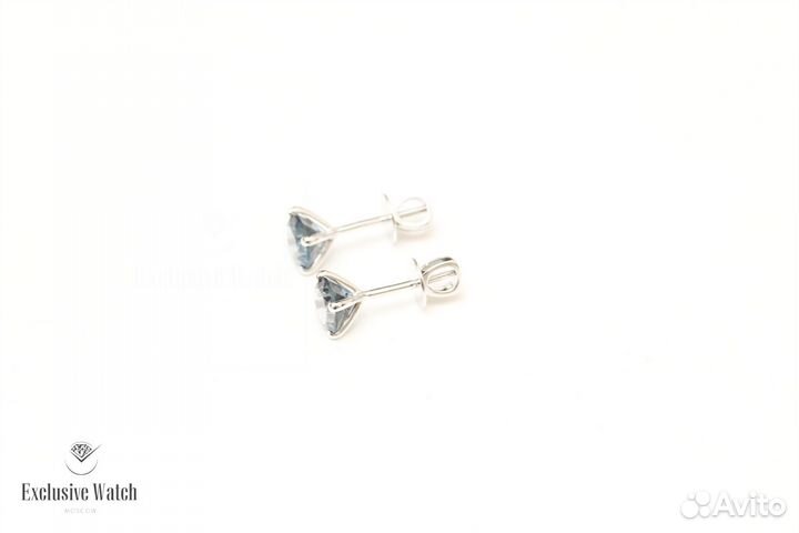 Пусеты с London Blue топазами общей массой 2.00 ct