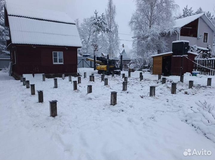 Железобетонные сваи под дом