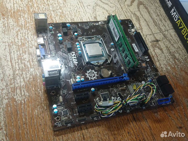 Плата microATX LGA1150 с процессором i3