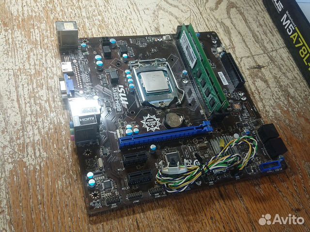 Плата microATX LGA1150 с процессором i3