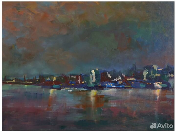 Картина Маслом на Холсте 70х50 см Пейзаж