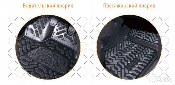 Ковры в салон Toyota Highlander II XU40 2007-2013