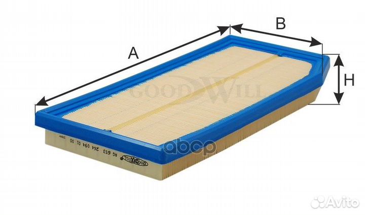 Фильтр воздушный MB C(W205) /E(S213) ag653 Goodwil