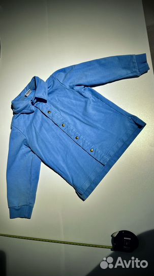 Детская плотная рубашка на кнопках 104-110 р