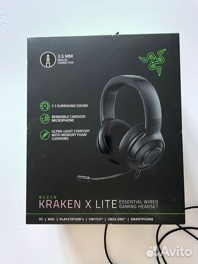 Игровые наушники Razer kraken x lite