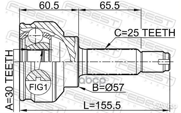 ШРУС наружний mitsubishi Lancer 9/Cedia USA febest