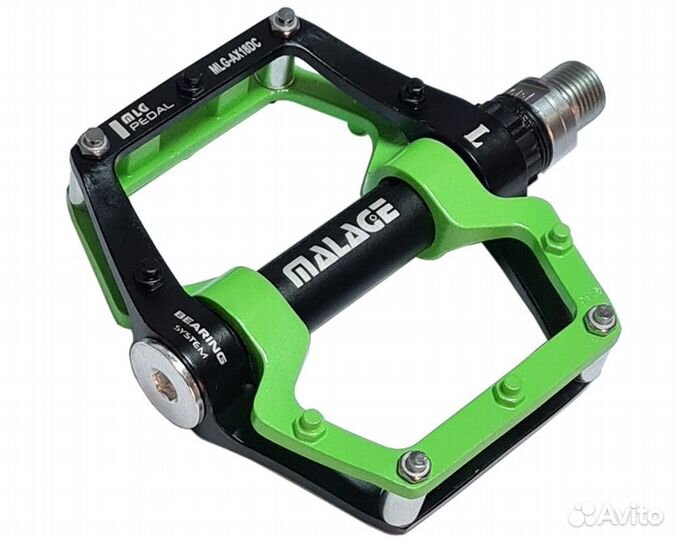 Педали mlg-AX18DC, чёр./салатов