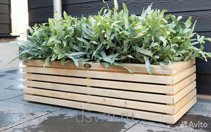 Деревянные уличные кашпо для кафе под заказ
