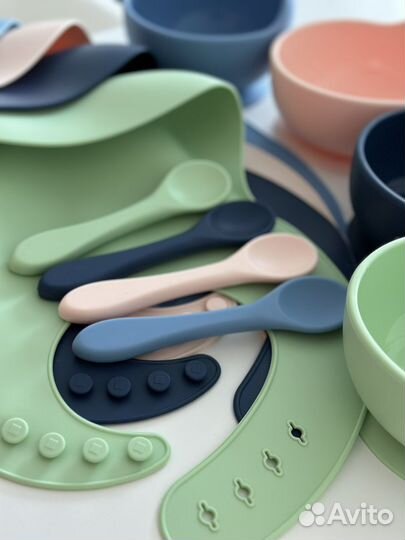 Силиконовая детская посуда