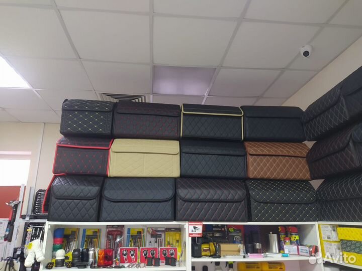 Саквояж органайзер в багажник Эко кожа ромб