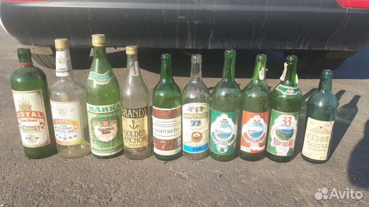 Разные интересные старые бутылки