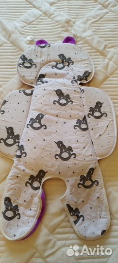 Матрасик вкладыш в коляску, в автокресло