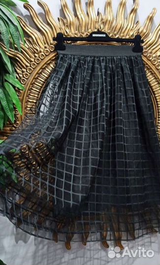 Alexander mcqueen юбка 46р сетка италия