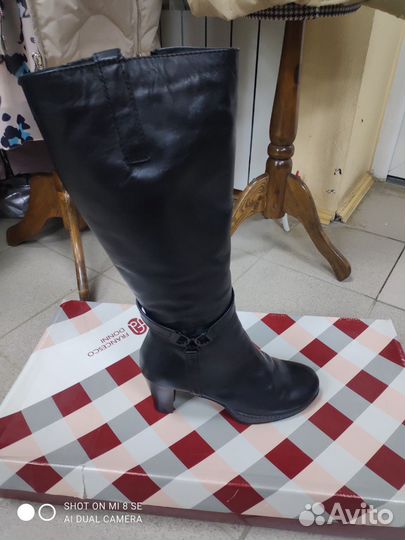Ботфорты кожаные