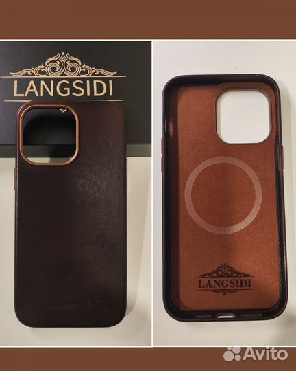 Кожаный чехол для iPhone 14 Pro Мах