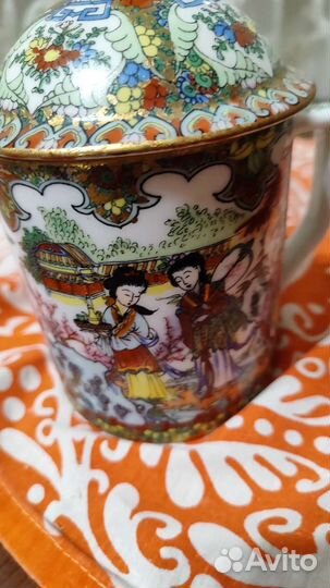 Кружка чайная, Китай Guangznou,ручная роспись
