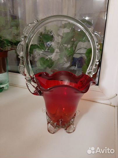 Ваза для конфет стекло времен СССР