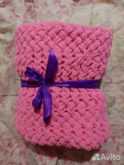 Плед из ализе пуффи файн