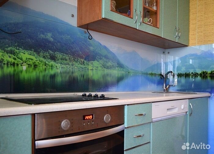 Кухонные фартуки скинали из стекла с завода