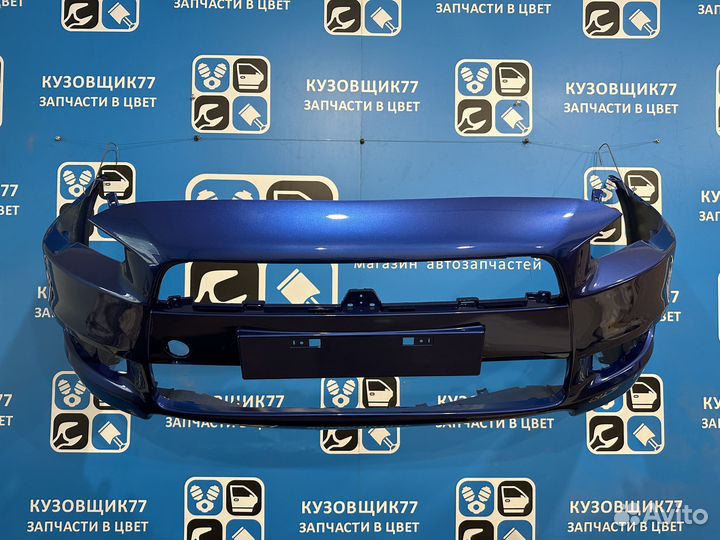 Бампер передний Mitsubishi Lancer X Синий перламутр D06