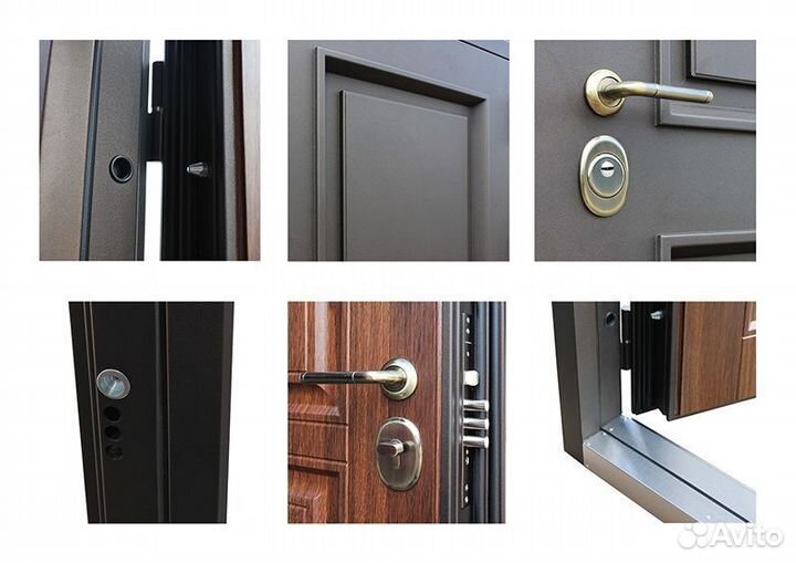 Дверь с терморазрывом Аляска Браун Коньяк