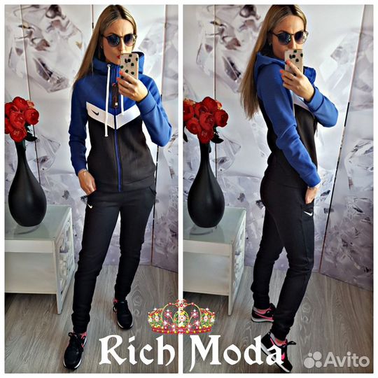 Спортивный костюм женский новый теплый тринить на