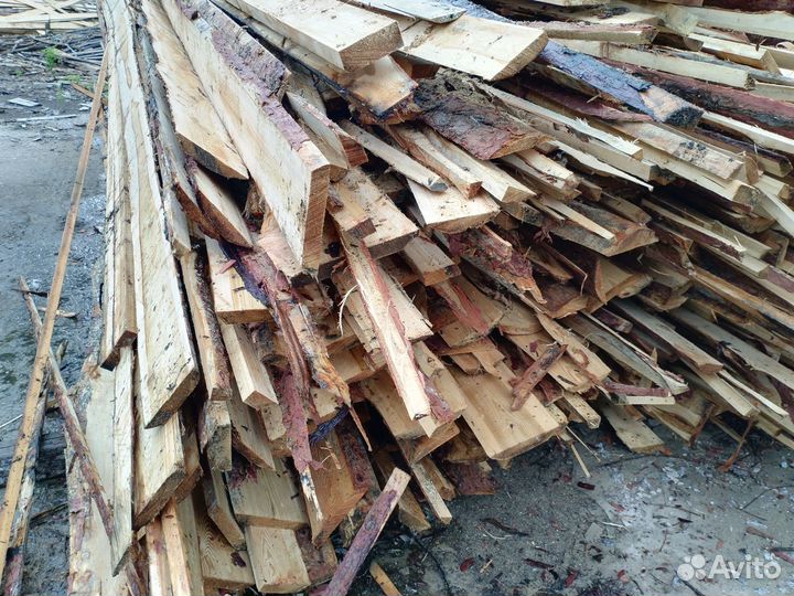 Дрова, горбыль листвяк, ель, сухой, сырой