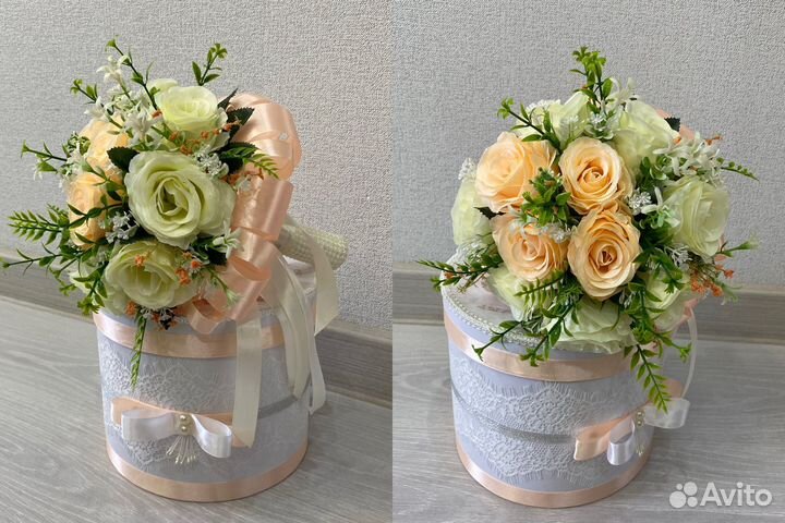 Свадебная казна для денег, букет дублер