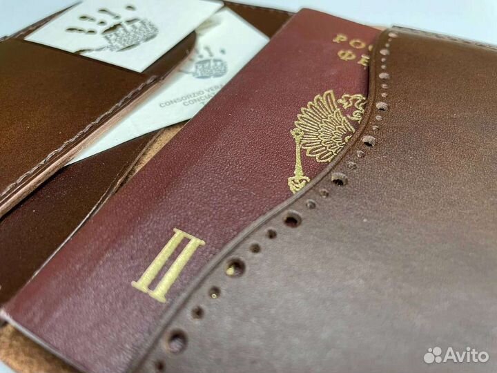 Обложка для паспорта из натуральной кожи