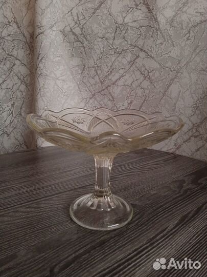 Ваза для фруктов на ножке СССР